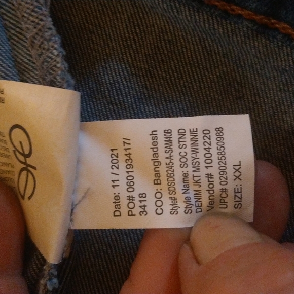 NWT Social Standard by Sanctuary Women's Jean Jacket Size:XXL - Picture 5 of 11